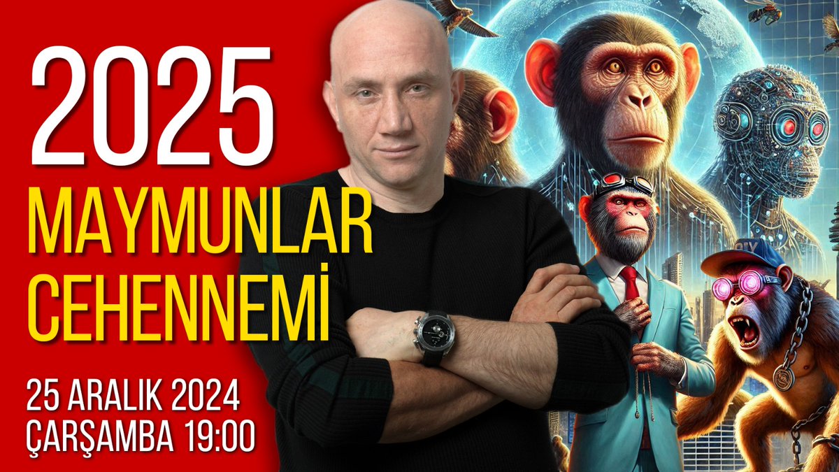 "2025 MAYMUNLAR CEHENNEMİ"
Bu akşam 25 Aralık çarşamba 19:00
Youtube canlı yayınında
youtube.com/c/ErtanOzyigit