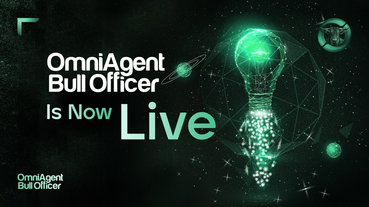 OmniAgent (@omniagent_app) on Twitter photo We’re thrilled to announce that the OmniAgent Bull Officer, our first IP Agent, is officially LIVE!
Follow the Bull Officer’s journey on X: <a href="/OmniBull_ai/">OmniAgent Bull Officer</a>
Built for real-time updates, insights, and engagement, the Bull Officer is your bullish guide to all things OmniAgent.
Stay We’re thrilled to announce that the OmniAgent Bull Officer, our first IP Agent, is officially LIVE!
Follow the Bull Officer’s journey on X: <a href="/OmniBull_ai/">OmniAgent Bull Officer</a>
Built for real-time updates, insights, and engagement, the Bull Officer is your bullish guide to all things OmniAgent.
Stay