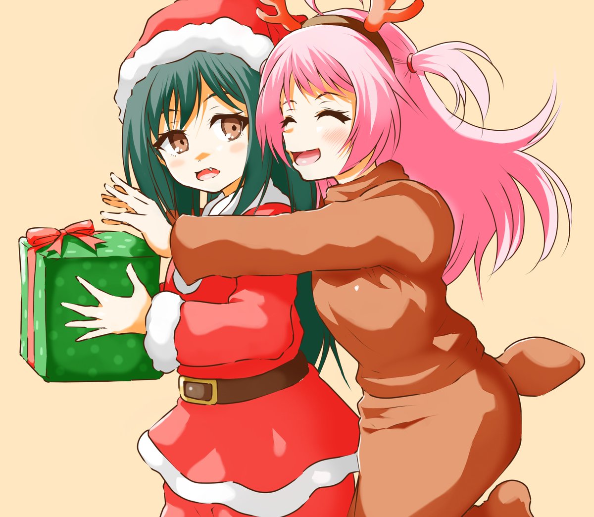 「ランしおクリスマス(10分遅れ' `;)#虹ヶ咲#ランしお 」|ししゃもん😈💮のイラスト