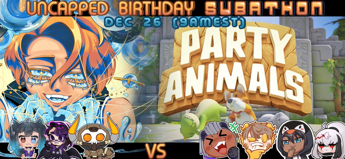 Bisqueri 👁 COMM OPEN 👁 Primordial Soup 👁 (@bisqueri) on Twitter photo 😇PARTY ANIMALS on DEC 26 (9 AM EST)😇
Kick off my BIRTHDAY WEEK w/ my friends!
Me <a href="/WolfyVal9876/">Wolfy Val✨Comms Open</a> @Sova_Rix <a href="/HornKingGrim/">Grimgard Bullwork🍄🐂| Votarl Vtuber (2.0 Soon)</a> VS
<a href="/CatfromaVoid/">CatfromaVoid</a> <a href="/GoldieWygorn/">Goldie Wygorn✨🐉 | 🔥Femboy Wyvern Vtuber🔥</a> <a href="/ArcticKori/">Arctic Kori 🐧❄️ Penguin Vtuber</a> <a href="/DICE_VT/">DICE</a>
🎂Join the BDAY SUBATHON🎂
⬇️TWITCH BELOW⬇️
#VTuberUprising #Vtuber 😇PARTY ANIMALS on DEC 26 (9 AM EST)😇
Kick off my BIRTHDAY WEEK w/ my friends!
Me <a href="/WolfyVal9876/">Wolfy Val✨Comms Open</a> @Sova_Rix <a href="/HornKingGrim/">Grimgard Bullwork🍄🐂| Votarl Vtuber (2.0 Soon)</a> VS
<a href="/CatfromaVoid/">CatfromaVoid</a> <a href="/GoldieWygorn/">Goldie Wygorn✨🐉 | 🔥Femboy Wyvern Vtuber🔥</a> <a href="/ArcticKori/">Arctic Kori 🐧❄️ Penguin Vtuber</a> <a href="/DICE_VT/">DICE</a>
🎂Join the BDAY SUBATHON🎂
⬇️TWITCH BELOW⬇️
#VTuberUprising #Vtuber