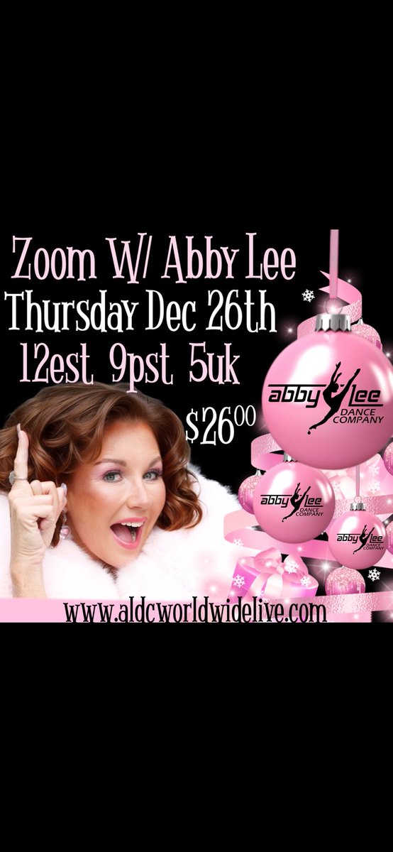 Abby_Lee_Miller's tweet photo. TOMORROW! I’m back on Zoom to celebrate the holidays with you all!!! Give the gift of education this year 😉 register here: https://t.co/Njug5zicfj

#aldc #aldcalways #abbylee #abbyleedancecompany #dancemoms #abbyleemiller #leaveitonthedancefloor https://t.co/V08EBDglDb