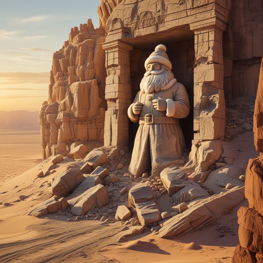 BAD91BANG's tweet photo. Santa Claus monumental in desert #SantaClaus #merr https://t.co/X8jBPbaAoP