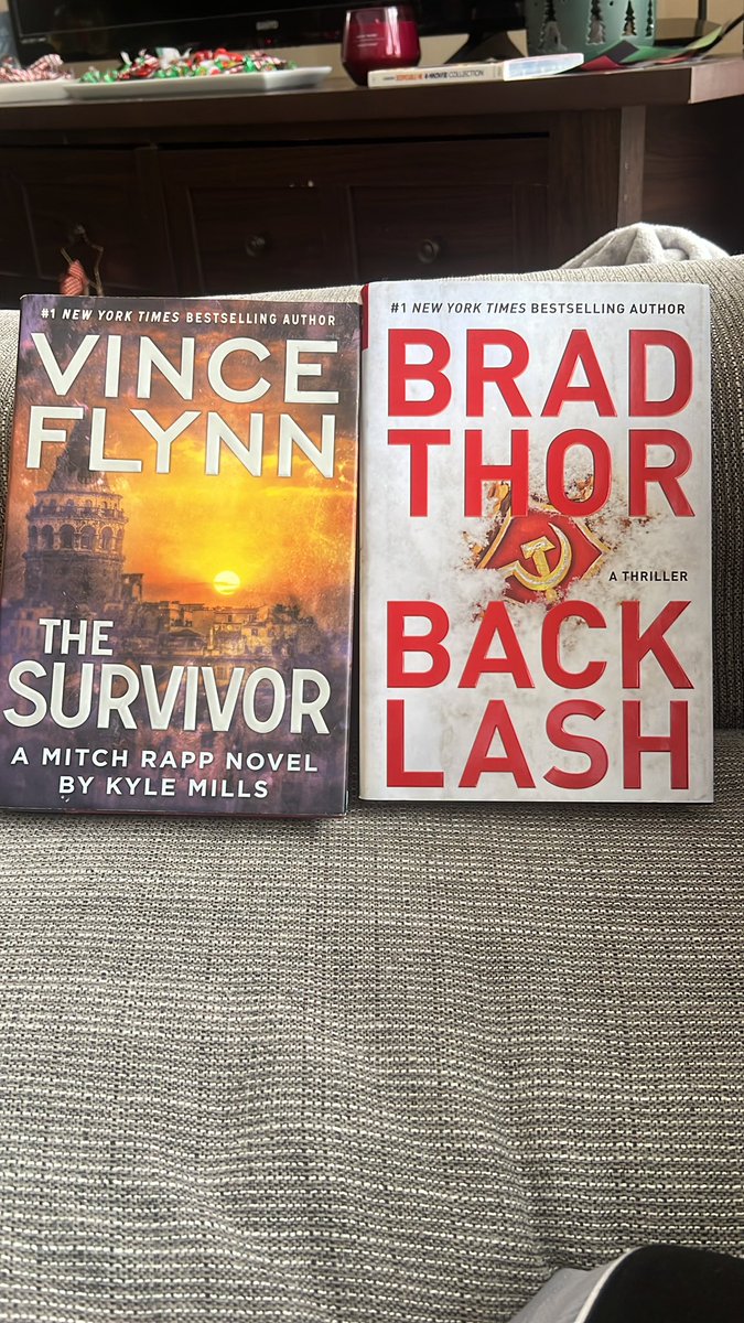 HWOODEN22's tweet image. My sister hooked me up this Christmas @BradThor @KyleMillsAuthor @VinceFlynncom #MitchRapp #ScotHarvath #MerryRappmas