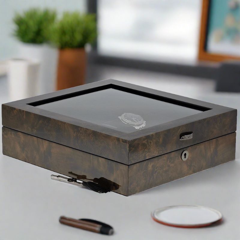 aevitas_uk's tweet image. Explore Aevitas UK's best-selling watch boxes. Carbon Fibre Leather Box for 6 watches (£152.95), Dark Burl Wood Box for 12 (£263.45), and Dark Walnut Wood Box for 10 (£178.45). Quality meets elegance. #AevitasUK #WatchBoxes aevitas-uk.co.uk