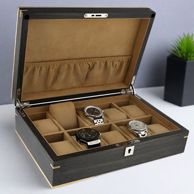 aevitas_uk's tweet image. Explore Aevitas UK's best-selling watch boxes. Carbon Fibre Leather Box for 6 watches (£152.95), Dark Burl Wood Box for 12 (£263.45), and Dark Walnut Wood Box for 10 (£178.45). Quality meets elegance. #AevitasUK #WatchBoxes aevitas-uk.co.uk