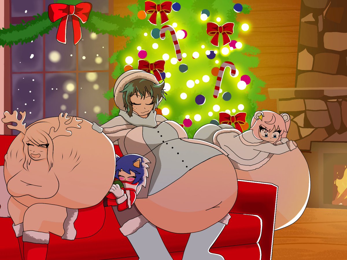 I would have liked my first post (or I don't know how to say it here :P) to have been introducing my oc, but how cute that my first post is for Christmas hehe
A drawing I made of my oc and some friends on instagram UwU I hope you like it and Merry Christmas!💙