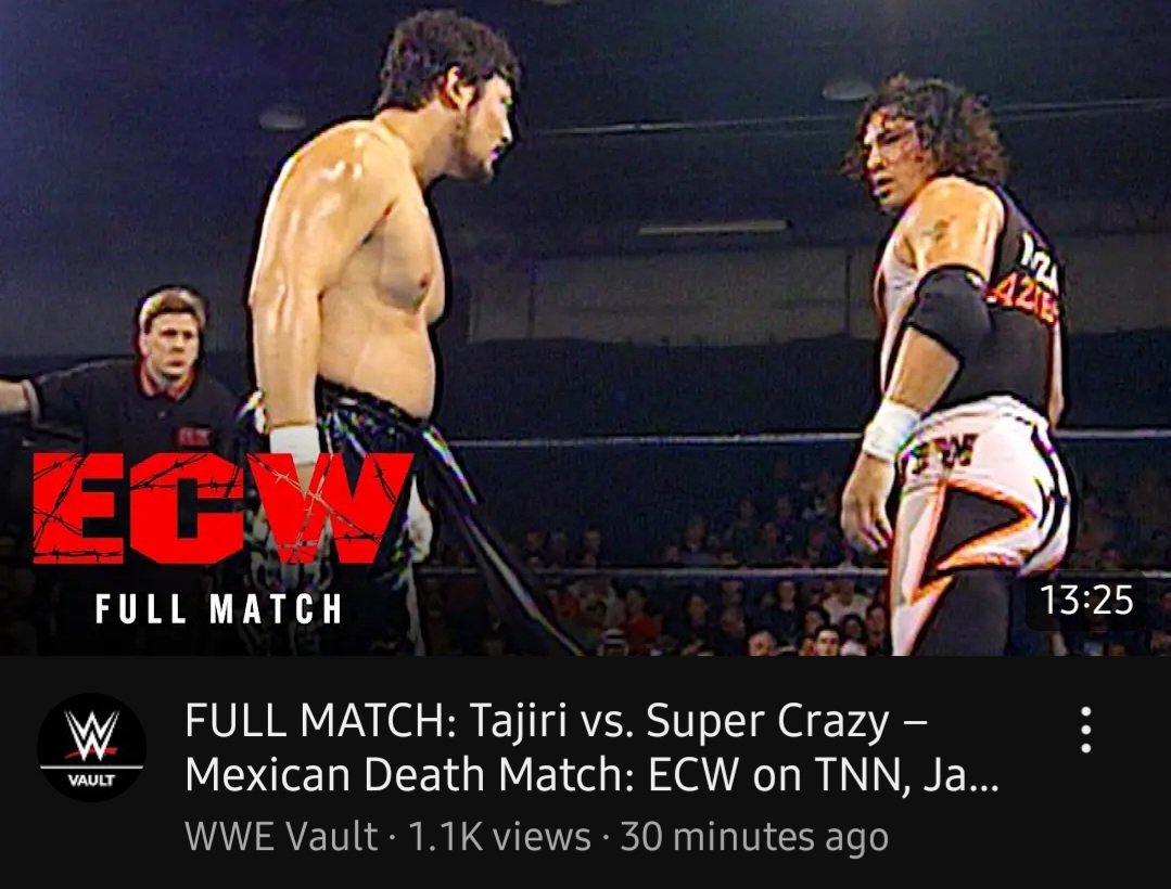 unmasked_taro's tweet photo. WWE VAULT POSTED THE GREATEST MATCH EVER ON CHRISTMAS DAY WHAT THE FUCKKKK https://t.co/sjJOhWHBxo