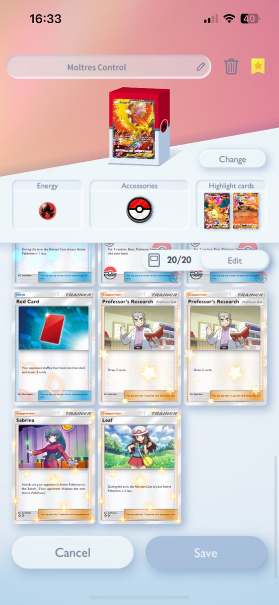 Also for anyone wondering this is actually the best deck in #pokemonpocket 

Best earlygame with Moltres and best lategame with Charizard. 🔥