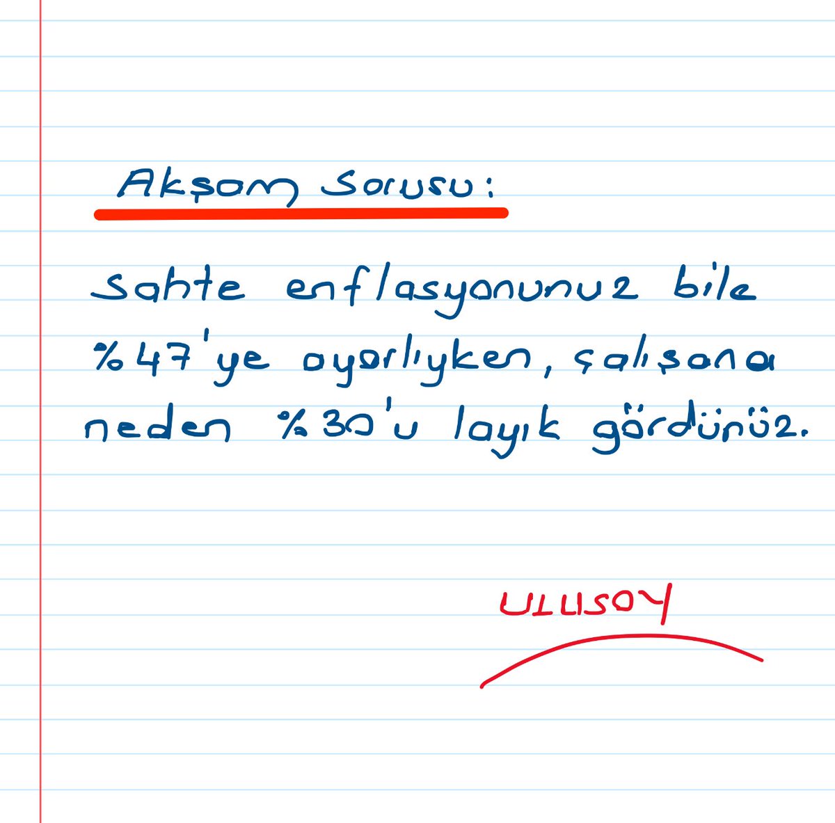 Akşam Sorusu: