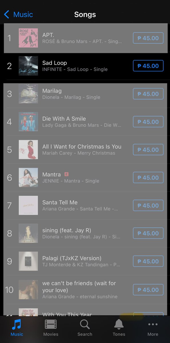 nimsixxi's tweet photo. Sad Loop is top 2 on itunes’ chart in the PH today. good job filo inspirits
#인피니트 #INFINITE
#볼수있어 #SadLoop https://t.co/6hSWxYHi05