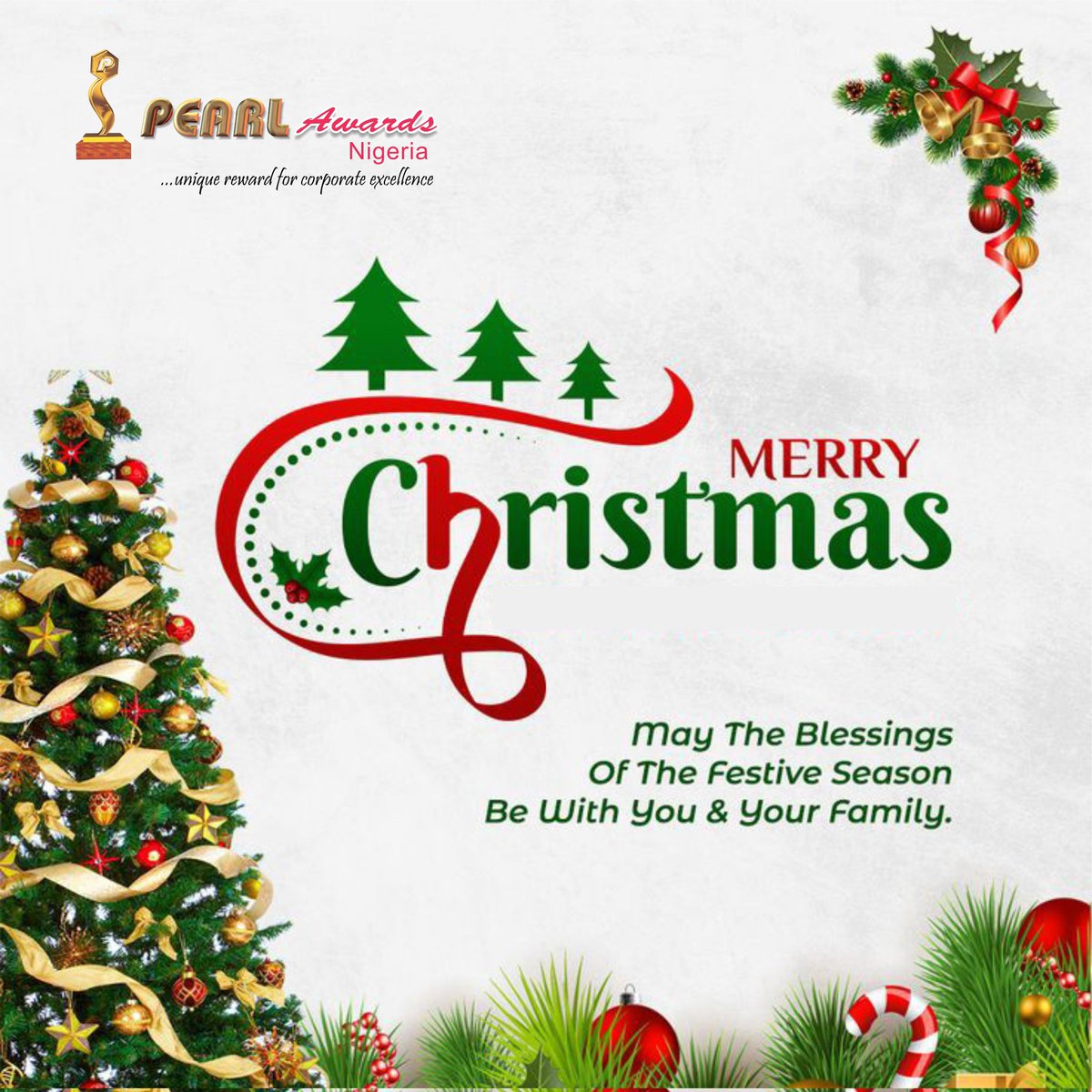 pearlAwardsAF's tweet photo. Season's Greetings from PEARL Awards Nigeria! Wishing you and your family the blessings of joy, peace, and love this festive season. 🎄✨ #pearlawards #pearlawardsat30 https://t.co/hrs9ZzjXd9