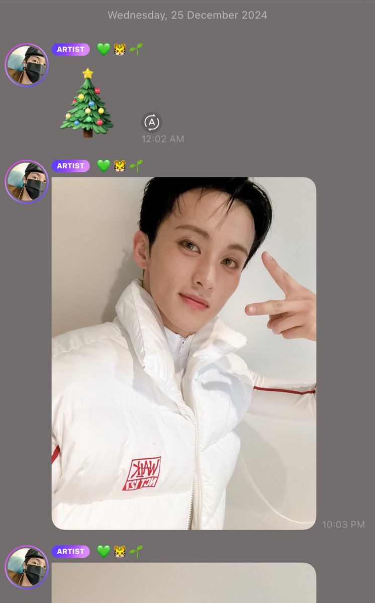 leoylie's tweet photo. 241225🐯  Mark Bbl Bubble💭 Update 💚 (2) #마크 #마크버블 #이마크 #MARKLEE #MARK #MARKF #마버블 #マーク

#SBSGayoDaejeon2024 #2024SBSGAYODAEJEON #2024SBS가요대전 

#xmas2024 #MerryChristmas      #MerryChristmas2024 #HappyChristmasDay #MerryXmas #메리크리스마스

/PICx3 Mark Selca https://t.co/sfxIRp0Ndi
