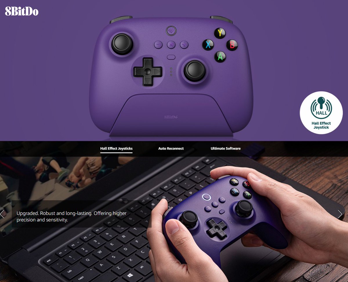 Wario64's tweet photo. 8Bitdo Ultimate 2.4G Wireless Controller, Hall Effect Joystick Update, w/ charging dock (PC/Android/Steam Deck/Apple) is $42.49 on Amazon https://t.co/qpvrhJ7ncL 

Best Buy https://t.co/koEH1mW8Al  #ad https://t.co/5hbGoihq2x
