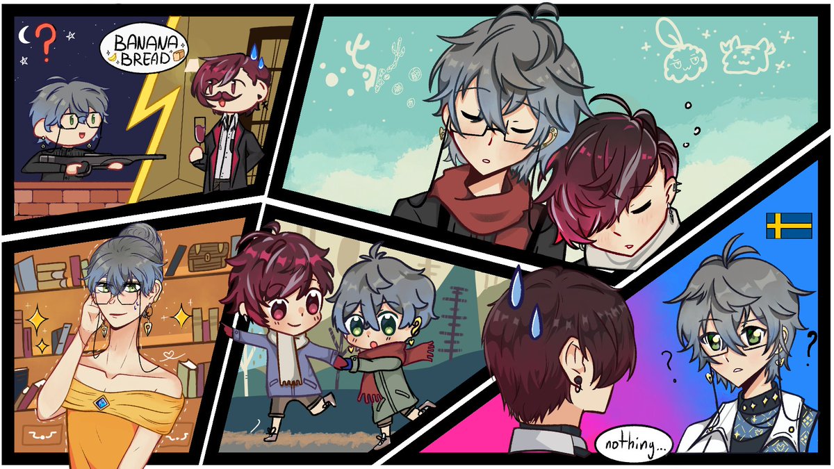 OTSU EVERYONE!!!!! WE DID IT!!!! 

this time I teamed up with <a href="/skiyline_art/">Giga Turbo Skiy 🐏☁️ | c!mms open</a> on some sketches &amp; they lined/I colored ☃️

thank you for another wonderful memory, villions!🥺
thank you for your constant hard work 🫂 IKZ

Looking forward to another wonderful year with kaichou ♦️🐯✨