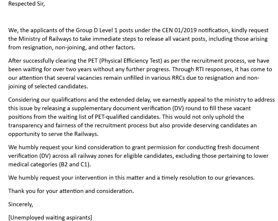 RAYIVALASANARA1's tweet photo. To Ramchandra Naidu sir,

Hi sir, my name RAYIVALASANARAYANARAO 
SUBJECT: SIR I am waiting  candidate  rrc level 1  group d candidate  , recently   railway  minister  fresh dv not initiated   notice coming and I am waiting  to 6 years https://t.co/tdPVFfpRRu