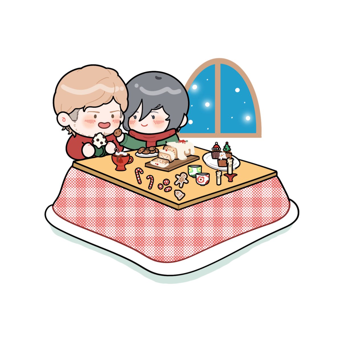 amweasly's tweet photo. merry christmas ❄️🍪🧣🎄 

(ジャンミカ) https://t.co/7VlTGr96hD