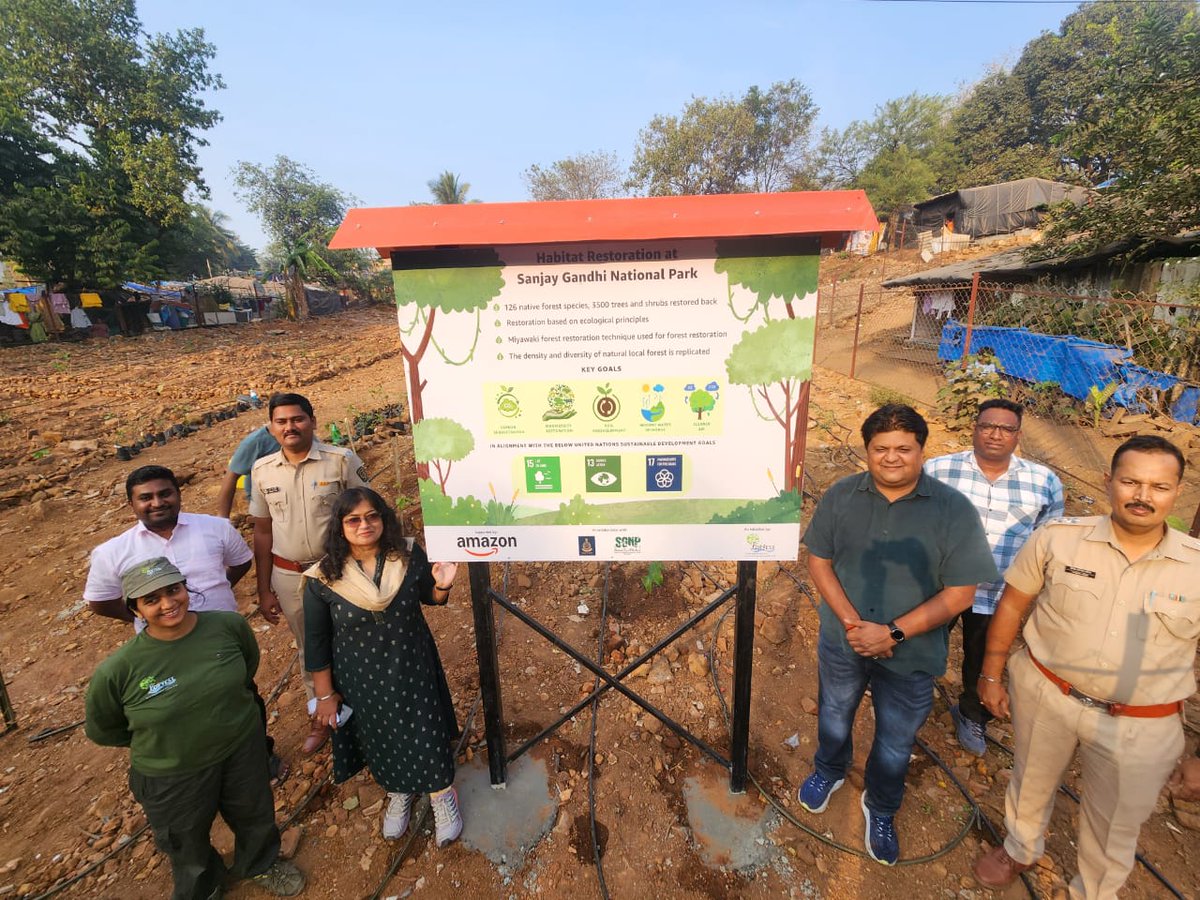 forrest_india's tweet image. A volunteering event was organized on 20th of Dec 2024, where our project partners, Forest department and Volunteers from Amazon joined us on a forestry drive at Malad, Sanjay Gandhi National Park (SGNP), Mumbai.

#FORREST #awsincommunities #mumbai #sgnp #forest  #conservation