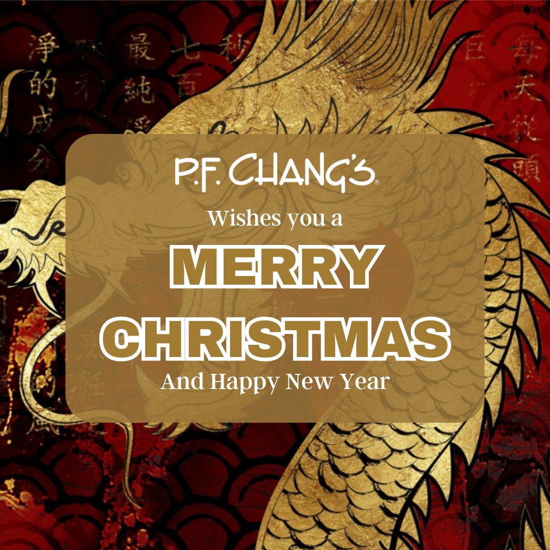 May your holidays be merry, your meals be tasty, and your company even better! Come
celebrate the season with us at P.F. Chang’s. Let’s make every moment special! ✨🍜

We are OPEN today!

#HolidayGatherings #PFChangs #CheersTo2024