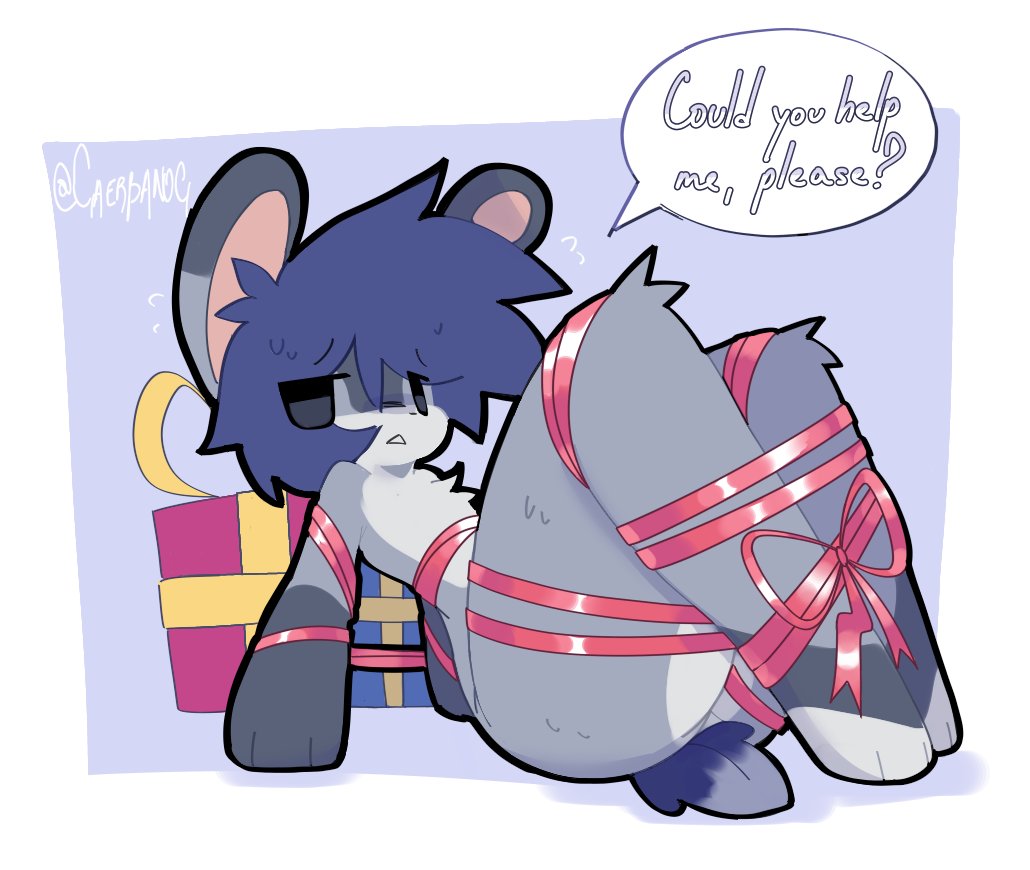 Merry Christmas everyone!
This bunny was trying to wrap up your presents and got stuck, can anyone lend a hand?