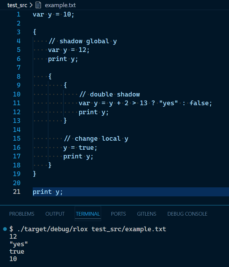 iliyandr's tweet photo. I've been reading @munificentbob's book on interpreters lately. Just finished scope &amp; state. I'm implementing an interpreter in Rust and it has been really fun. https://t.co/7PZL0eED1G