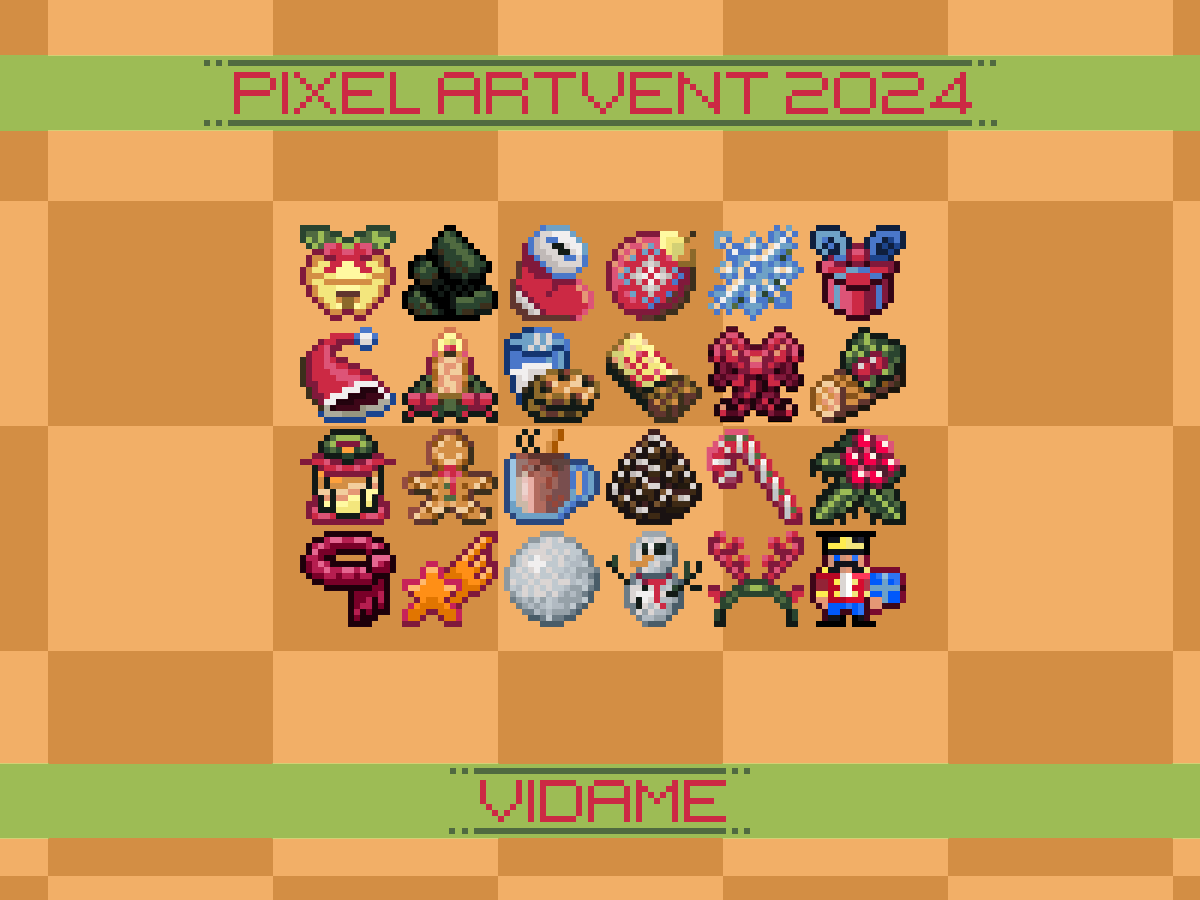 VidameArt's tweet photo. ¡Calendario de Adviento Finalizado!
Espero que os haya gustado
Feliz Navidad a todos
#pixelartvent #pixelart #aseprite #cuteart #art #digitalart #christmas https://t.co/O2wToHreJl