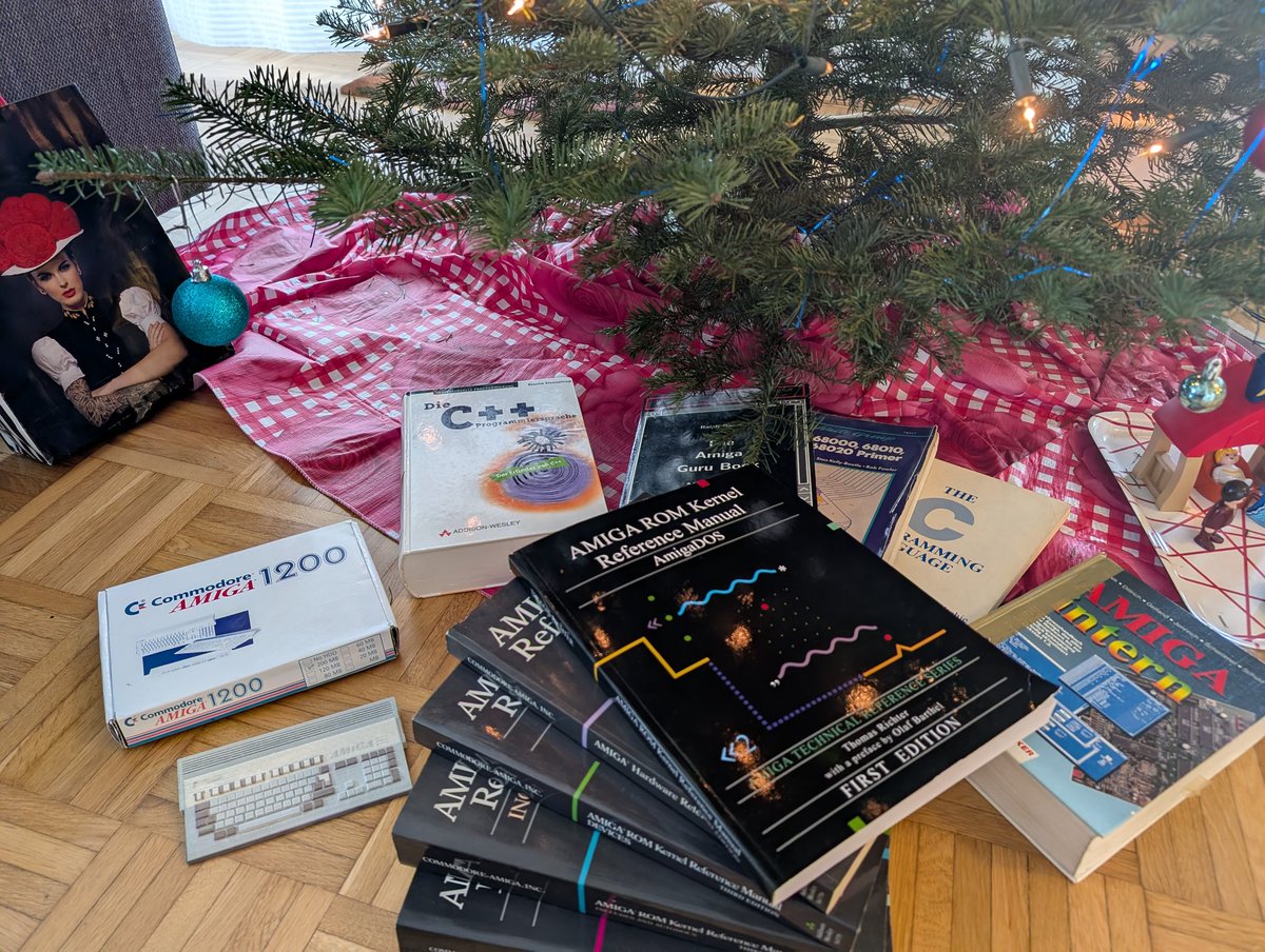 🌲The missing Amiga ROM Kernel Reference Manual: AmigaDOS arrived just in time for Christmas. 33 years after the other books. Thanks to Thor and his logistic helpers for providing the missing piece of documentation. Awesome! You're a 🌟 #amiga #retro #rkm #history #coding #books