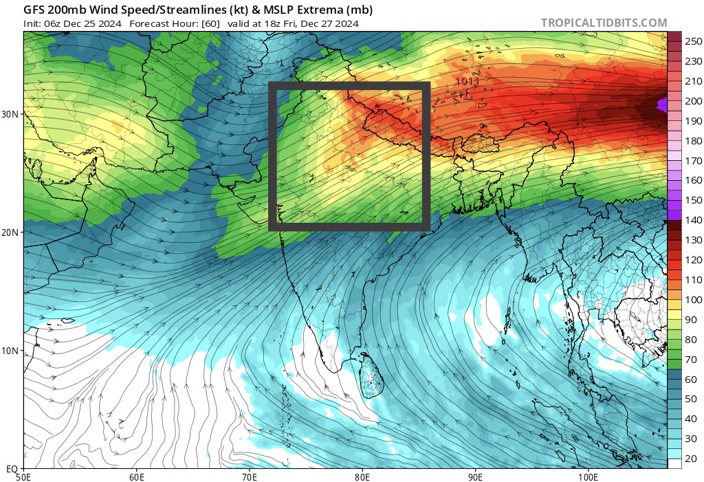 debamet55's tweet photo. #Agromet #Warning for #Farmers
#Upperlevel divergence in association with STWJ and embedded WD & easterly moist current support will likely to destabilize weather with #Thunderstorm and isolated to scattered light to moderate rainover many part of North and central India states https://t.co/XIZ8DLEInU