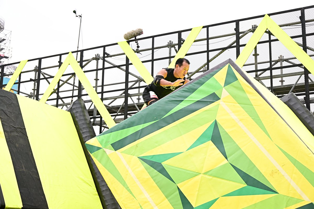 SASUKE2024 放送中📺 50代最後のSASUKEは #ツインダイヤ 🔶🔶で敗れる