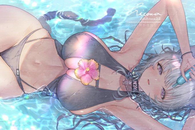 - ̗̀ ( ˶'ᵕ'˶) ̖́-夏の水着イラストでした👙🌺✨
#今年一番伸びた絵を貼る 