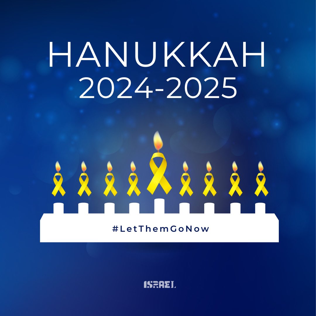 Tonight, millions of Jews in Israel and around the world will come together to mark Hanukkah — a festival which celebrates the triumph of light over darkness.

As we light the Hanukkiah, we pray for the hostages being held captive in Gaza. 
May the light of Hanukkah pierce the