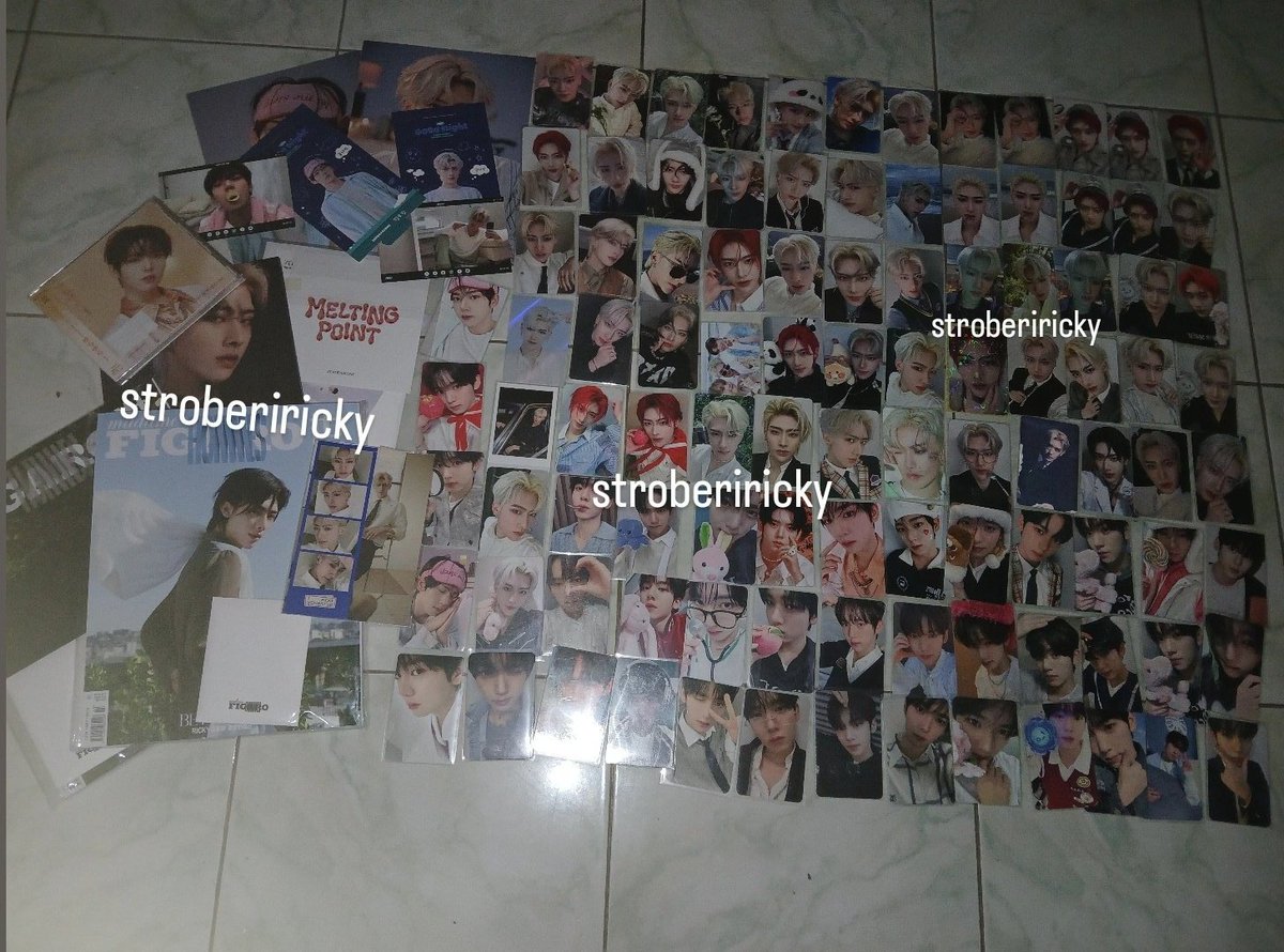 stroberiricky's tweet image. WANT TO SELL #WTS
(HELP RT)
Zb1 Photocards mostly #Ricky n #HanYujin
.
Bismillahirrahmanirrahim🙏
Price : IDR 6.350K (NEGOTIABLE) +yujin blanket, yujin pola yits
.
✅99% Good condi
✅Freepack n Freebies for take all
🏡Semarang, Jateng, Indonesia