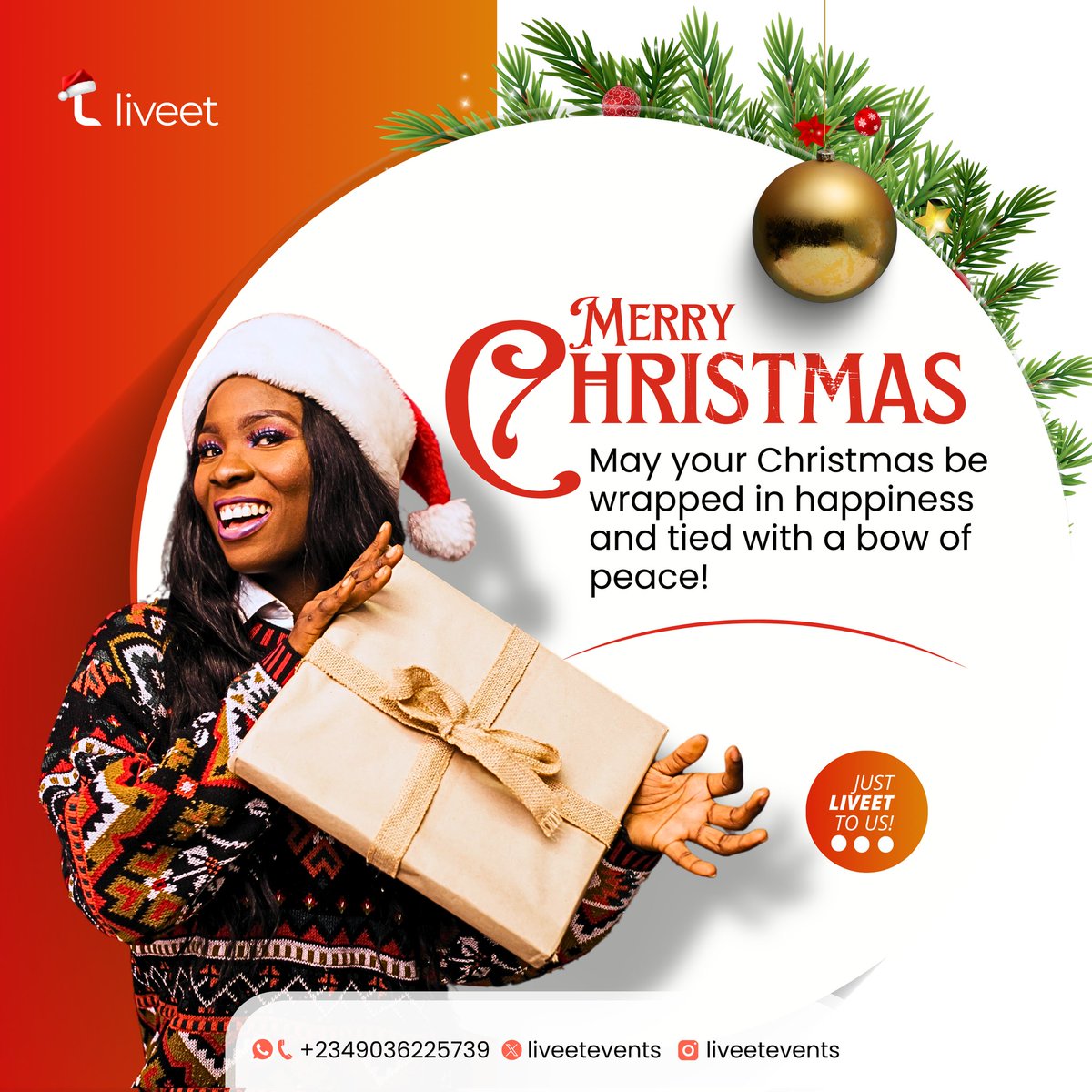 Liveetsocials's tweet photo. Merry Christmas from all of us at Liveet! ❤️ 😍

May your season be filled with love and happiness! https://t.co/v6DYcbKNy2