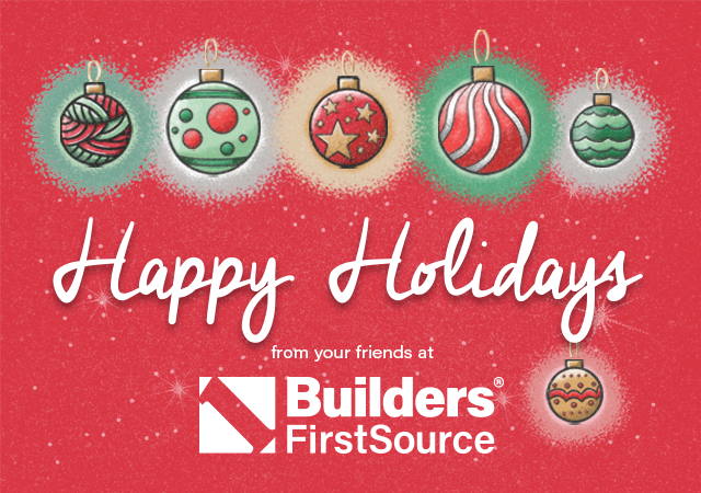 BldrFirstSource's tweet photo. The #BuildersFirstSource team wishes you and yours a very happy holiday. ๐
๐๐คถ https://t.co/ngTXWQ1HhO