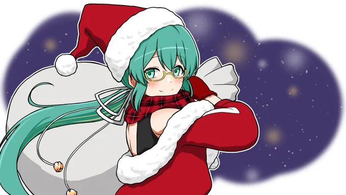 メリクリ!!!!(推しのサンタ絵駆け込み)本日12/25(水)21時より「推しとかじゃなく純粋に好きでおかしくなったキャラ7選」をやるらしい。様子がおかしい推しが見れそう。楽しみ。あと2分後。#神楽すず #すずあーと 