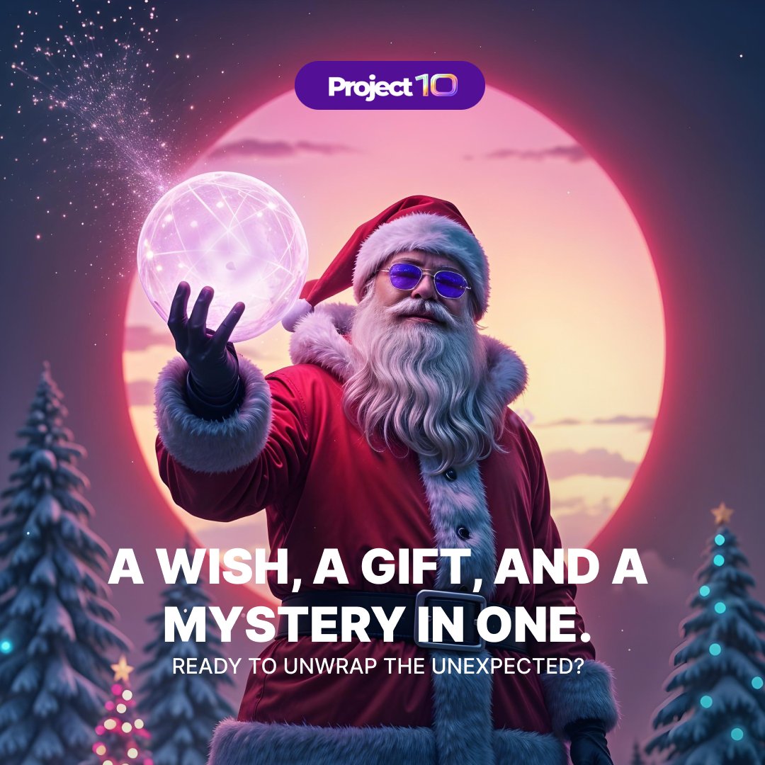 Project10_io's tweet image. A wish, a gift, and a mystery all wrapped into one. Are you ready to unwrap the unexpected?

#Project10 #Christmas #Holiday #Mystery