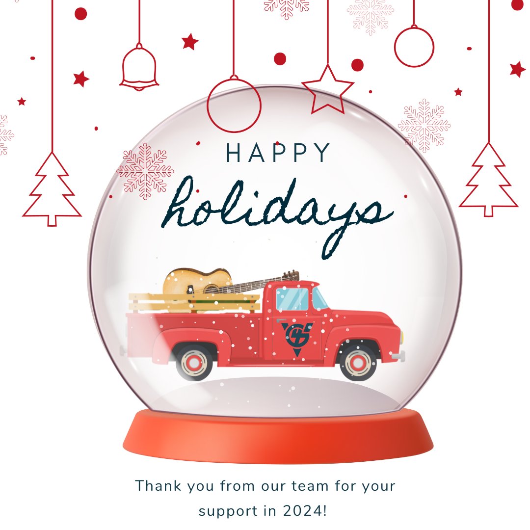 guitarsforvets's tweet photo. Happy Holidays from all of us at Guitars for Vets! 🎶 Thank you for your unwavering support in 2024—together, we’ve made a lasting impact on Veterans’ lives through the healing power of music. Here’s to a bright year ahead! https://t.co/J1cvau3LGP