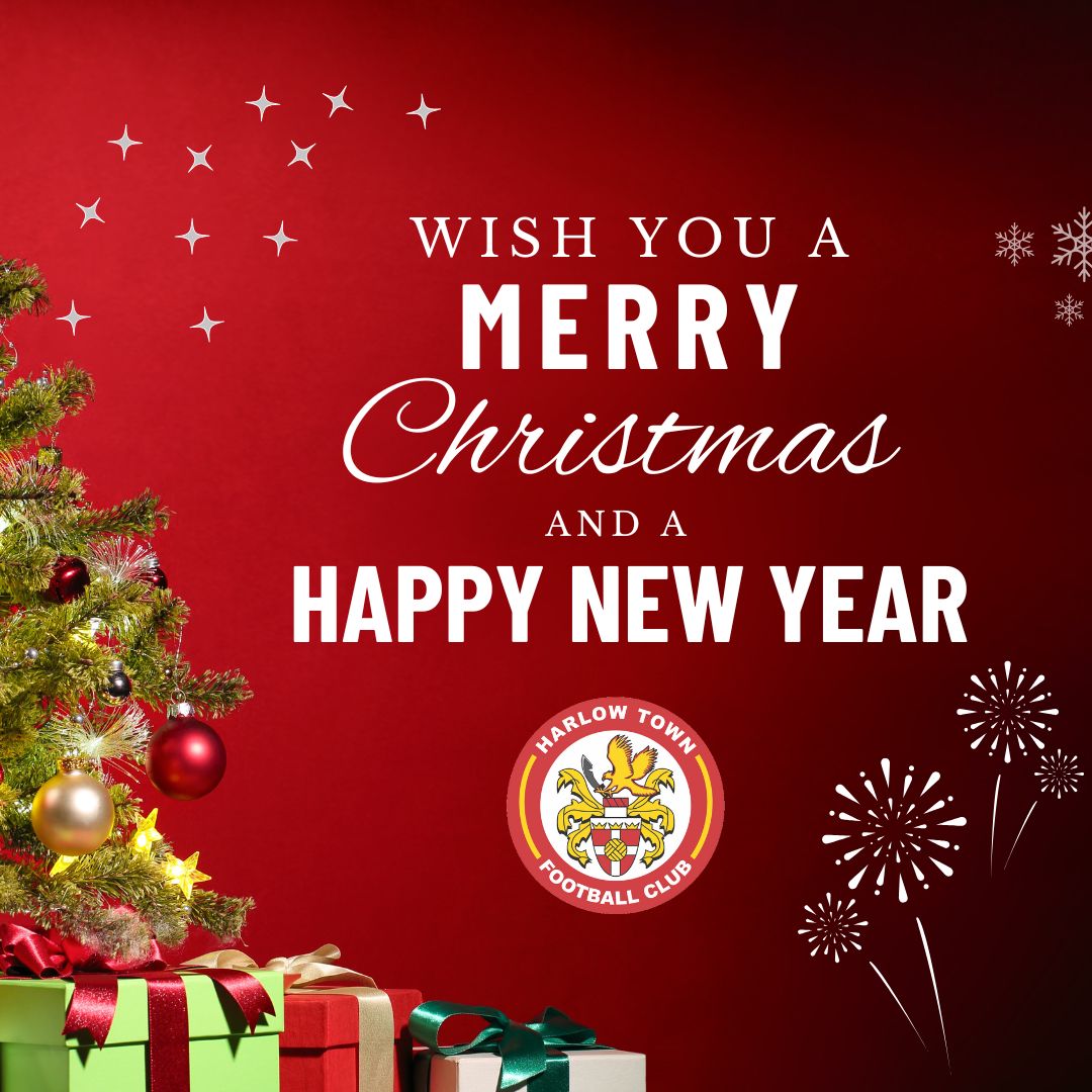 Merry Christmas to you all, from everyone at Harlow Town Football Club! We hope you all have a great day.

#Hawks #Christmas