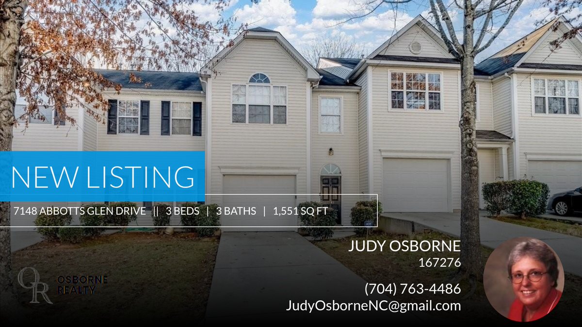 HelpUBuy's tweet image. 📍 New Listing 📍 Take a look at this fantastic new property that just hit the market located at 7148 Abbotts Glen Drive in Charlotte. Reach out here or at (704) 763-4486 for more information

Judy Osborne
Osborne Realty 
704-... homeforsale.at/7148_ABBOTTS_G…