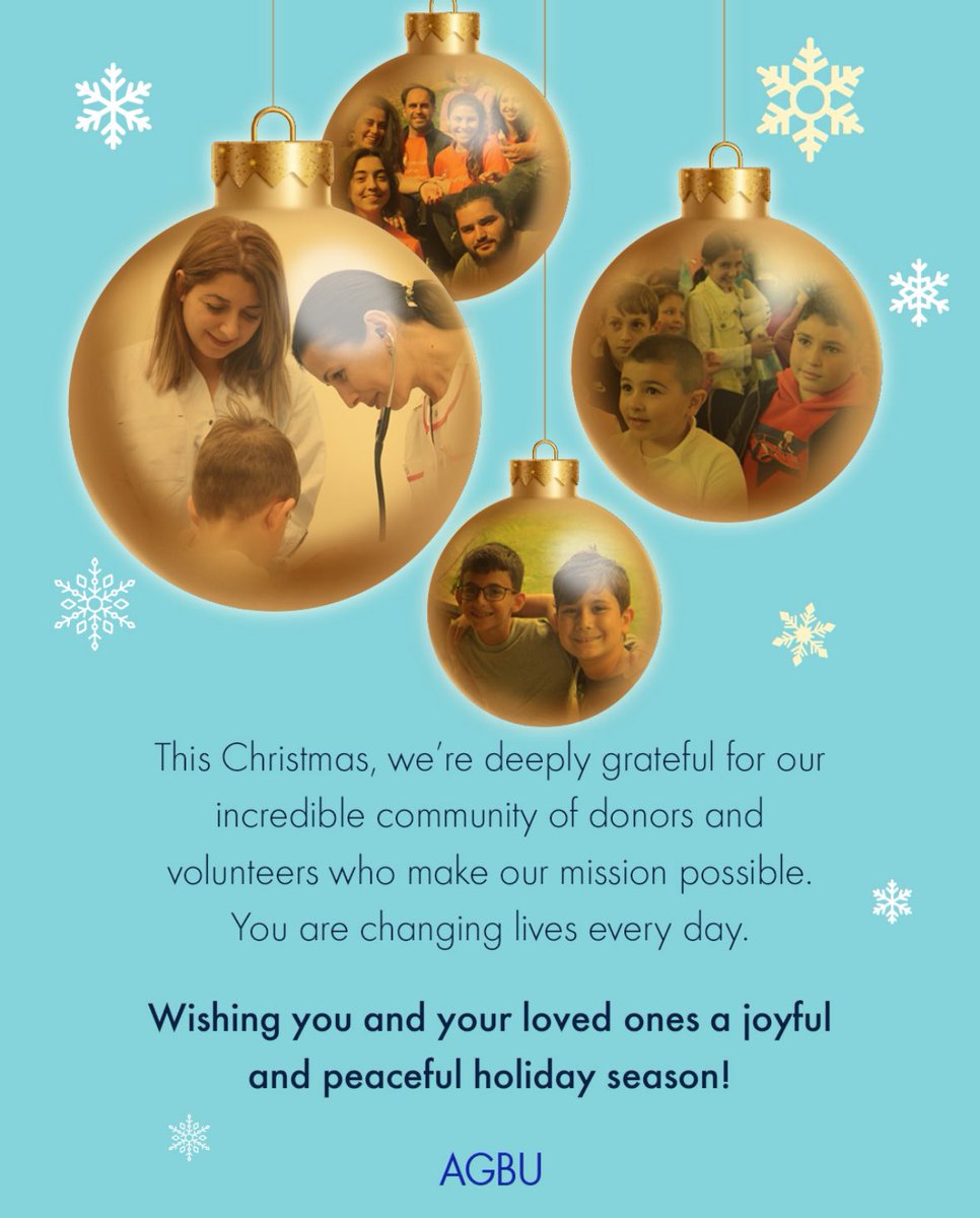 AgbuGermany's tweet photo. Merry Christmas to the Armenian diaspora from AGBU!

Today, we are thankful for everyone who donated to and participated in our initiatives to change the lives of those in need and those seeking to improve. We look forward to celebrating the holidays in the homeland next month. https://t.co/viEQpJXuxw