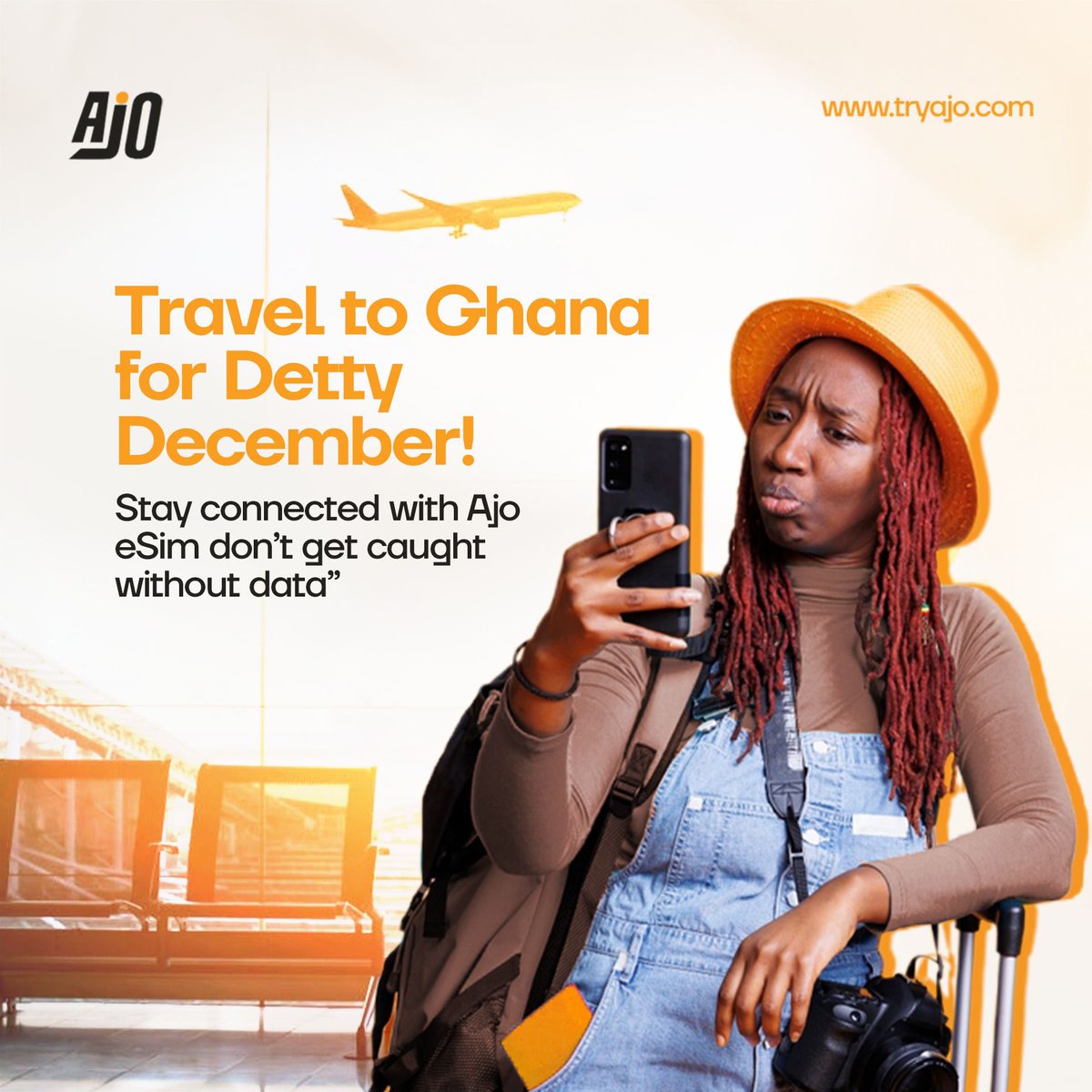 tryajo's tweet photo. Travelling to Detty December this year! Don’t get caught out with no data! Try Ajo! https://t.co/k3Sy9IqBPp