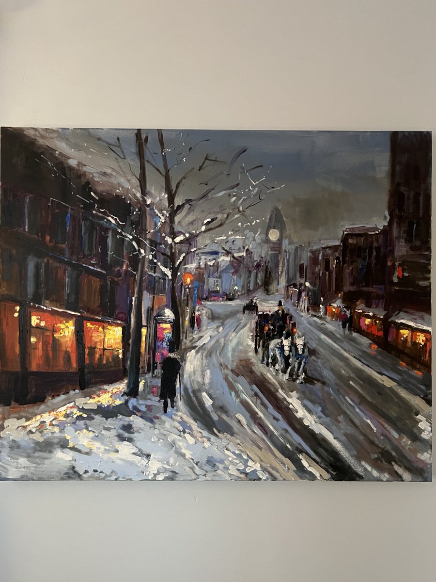 Merry Christmas 🎄 
“Hampstead high street 1900”
Oil on linen.