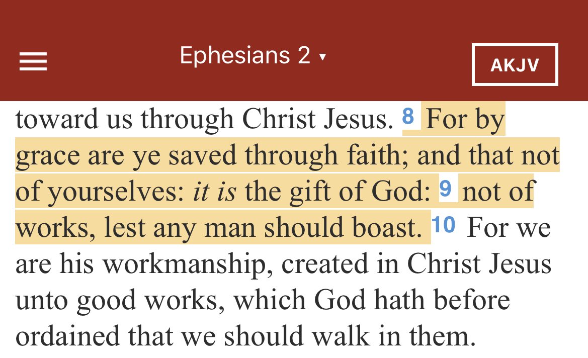 I love the tradition of gift-giving on Christmas Day. It reminds us that gifts are FREE, not earned.

The greatest gift one could ever receive is the salvation of Jesus Christ, by grace through faith and not of works.