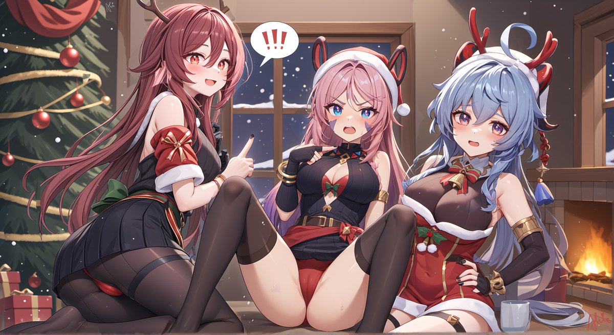 Merry Christmas <3 with Hutao, Ganyu and Citlali

#GenshinImpact #MerryChristmas #hutao #Citlali #Ganyu