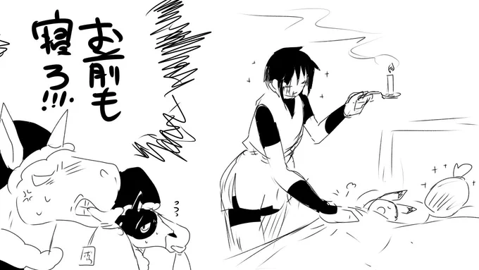 @pc_TL 
不眠症でほぼ寝ずにプレゼント配るし夜間警備もばっちりやる孫
vs
お前用のプレゼントあるのになんで寝ないんだよこのアホガキと憤るジジイ 