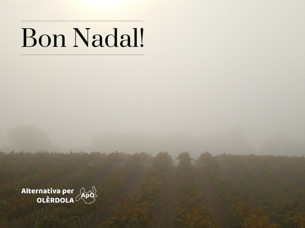 BON NADAL!
Que gaudiu molt d'aquests dies i el cor s'obri i s'ompli! 
#nadal #Olèrdola