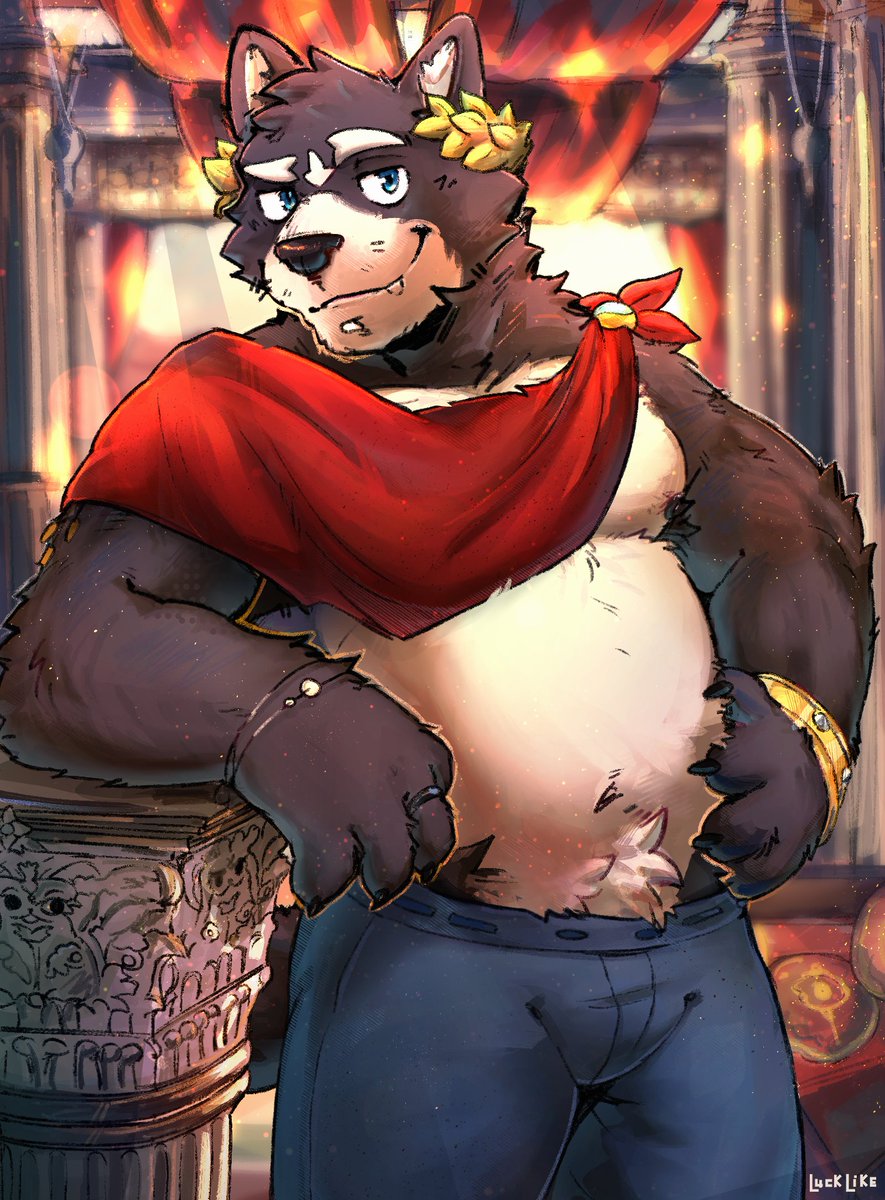 Care to join the emperor’s inner circle? 🐺🔥

#furryart