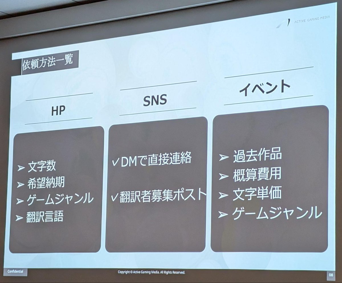 GameMakersJP's tweet image. ゲームのローカライズを頼むなら翻訳会社?フリーランス?翻訳者のスキルや作品マッチ度の見極め方などプロ直伝TIPSを大公開【IDC2024】
gamemakers.jp/article/2024_1…
設定資料は送るべき?PDFでのデータ送付はダメ?AI翻訳の精度って結局どうなの?数々の疑問点を一気に解消