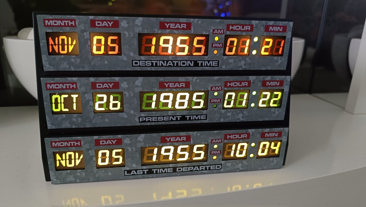 ThemparkT's tweet photo. @ThemeParkWW I got these Time Circuits , they're sort of Themepark related as in BTTF the Ride (which was the best ride ever BTW) Merry Christmas to You and Charlotte https://t.co/5RgFtP87qx