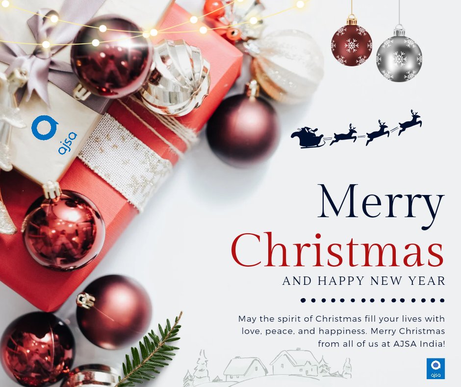 May the joy of Christmas bring peace, love, and happiness to you and your loved ones. 🌸💖

Merry Christmas from all of us at AJSA India🎄🎁✨