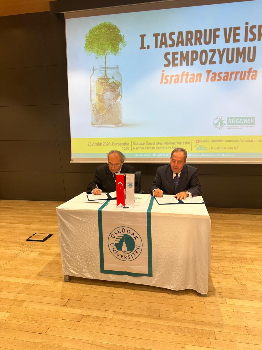 Mikrokredi1's tweet photo. TİSVA Kurucusu Prof. Dr. Aziz Akgül ve TİSVA Mütevelli Heyeti Başkanı Halil Fatih Akgül, Üsküdar Üniversitesi tarafından düzenlenen 1. Tasarruf ve İsraf Sempozyumu’na katılım sağlayarak karşılıklı iş birliği protokolü imzalamıştır. https://t.co/Kypzy4OkHO